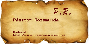 Pásztor Rozamunda névjegykártya